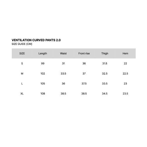 Ventilation Curved Pants 3.0