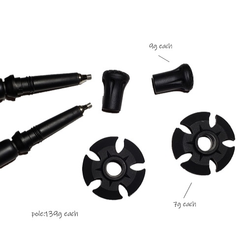 LT5 Three Piece Carbon Trekking Poles (pair)