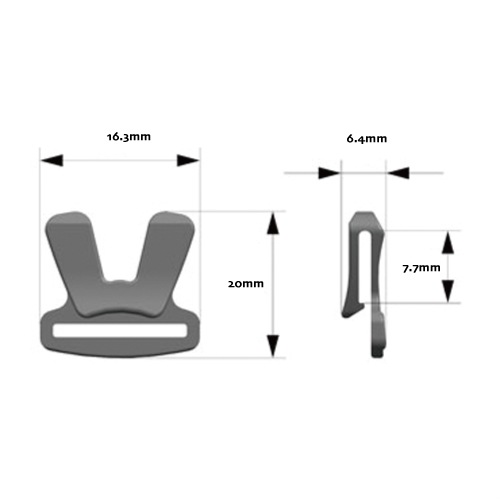 WJ STERNUM SYSTEM BUNNY CLIP