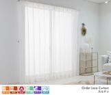 細かい編み模様の無地防炎ミラーレースカーテン「カルティ」ホワイト|レースカーテン|オーダーカーテン