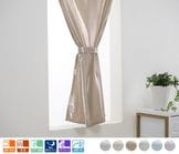 高い断熱率を持つラメレースカーテン「バリアジュエル」ブラウン|レースカフェカーテン|オーダーカフェカーテン