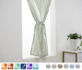 高い断熱率を持つラメレースカーテン「バリアジュエル」グリーン|レースカフェカーテン|オーダーカフェカーテン