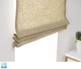 ラフな雰囲気のウール調ヘリンボーンローマンシェード「ライフ」ベージュ|厚地シェード|シングルシェード