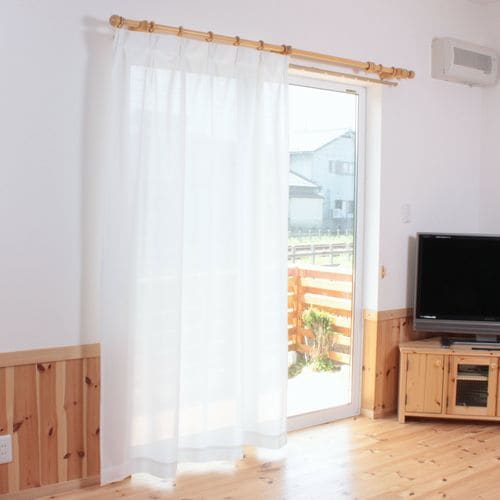 エアコン効率アップ！ 無地の防炎 省エネミラーレースカーテン