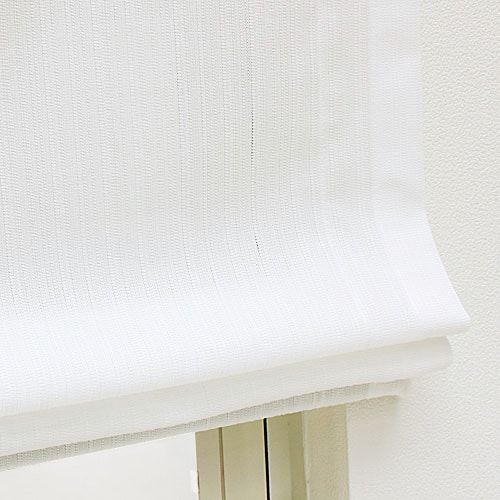 ローマンシェード レースシェード おしゃれ ストライプ トルコレース ドラム型 幅141〜190cm 丈50〜100cm YH833 アリエル 1枚 OKC6