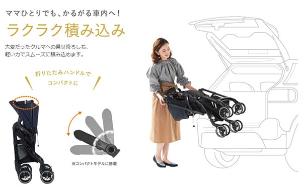 コンビ　ベビーカー　スゴカルα４キャス　エッグショック　(ヘリンボングレー) スゴカルα 4キャス compact エッグショック HT ヘリンボングレー