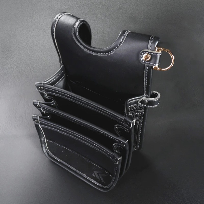 タナカ金物プロ-フジ矢 黒金 AB-23BG Light PU Leather シリーズ 腰袋3