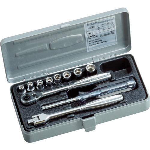 TONE ソケットレンチセット 12pcs 差込角6.35mm ▼369-4500 1850 1S ●YA513 TONE ソケットレンチセット 差込角１２．７ｍｍ １７点セット 750M