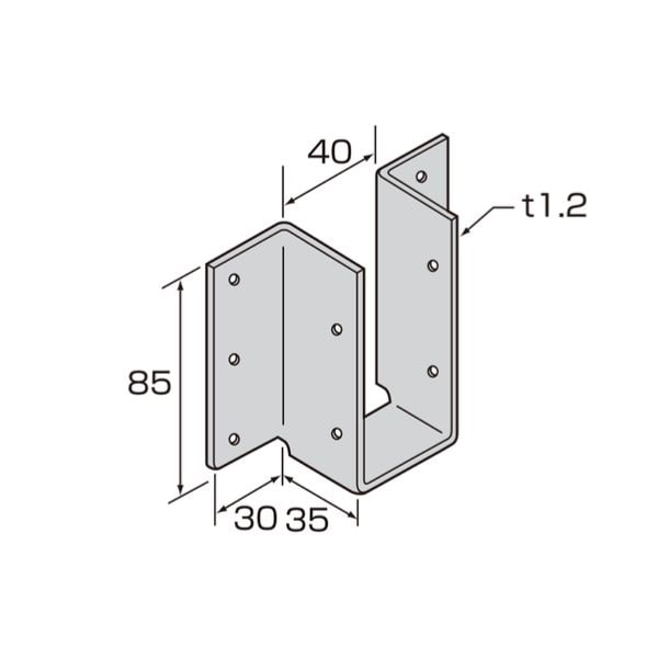 タナカ金物プロ-山菱 根太受け金物 JH-204・206【1ケース100個 購入で