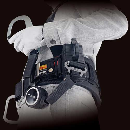 タナカ金物プロ-タジマ B1SMER-TL1WBK 胴ベルト・ランヤード縦型・補助