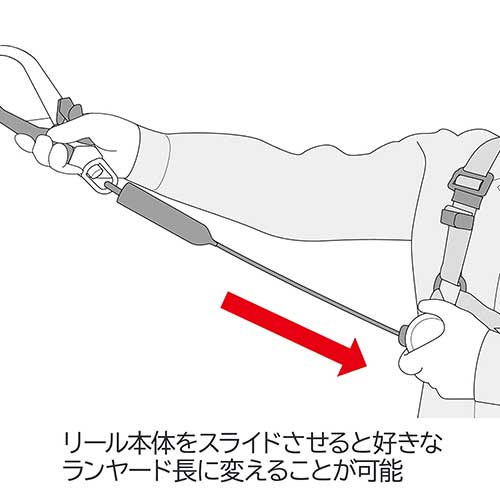 ΘΘTAJIMA タジマ ランヤード 巻取式シングルランヤード 未使用品(S) B1VR150-TL2 Tajima（タジマ） ハーネス/胴ベルト兼用ランヤード 巻取式VR150
