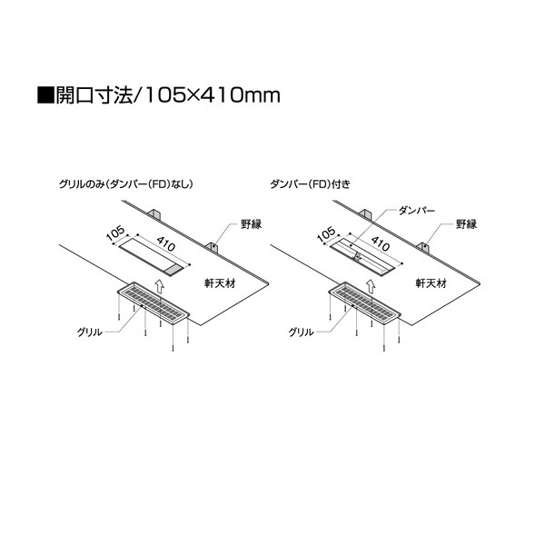 タナカ金物プロ-BXカネシン 軒裏換気口Sタイプ LN-137S ダンパー無