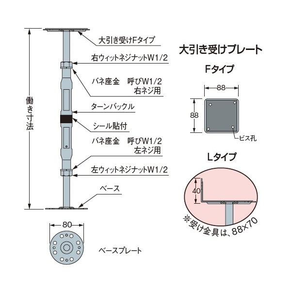 タナカ金物プロ-タナカ スチール束〈ジャッキーII〉750用Fタイプ 