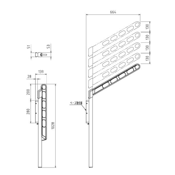 タナカ金物プロ-川口技研 腰壁用ホスクリーン上下式 LP型 ライト