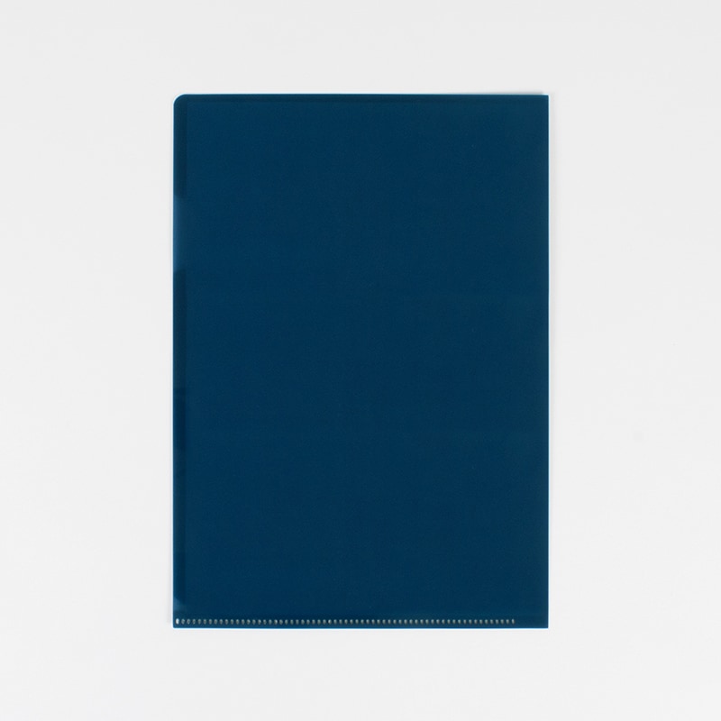 A5クリアファイル アイヌ文様(チヂリ 紺)