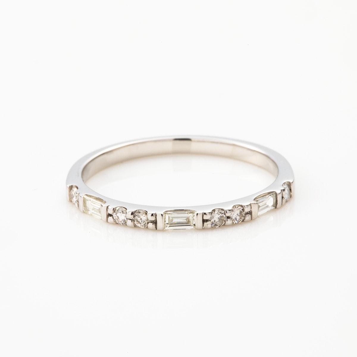 Pt950 ダイヤモンド0.2ct リング バケットダイヤ×ラウンドダイヤ