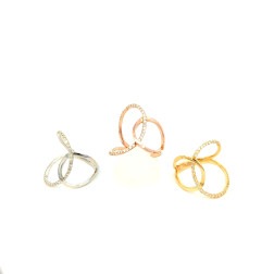PT900 K18YG K18PG Diamond Ring 0.30ct