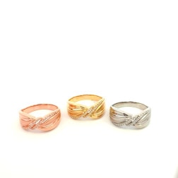 PT900 K18YG K18PG Diamond Ring 0.12ct