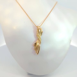 PT900 K18YG K18PG  Necklace 0.10ct