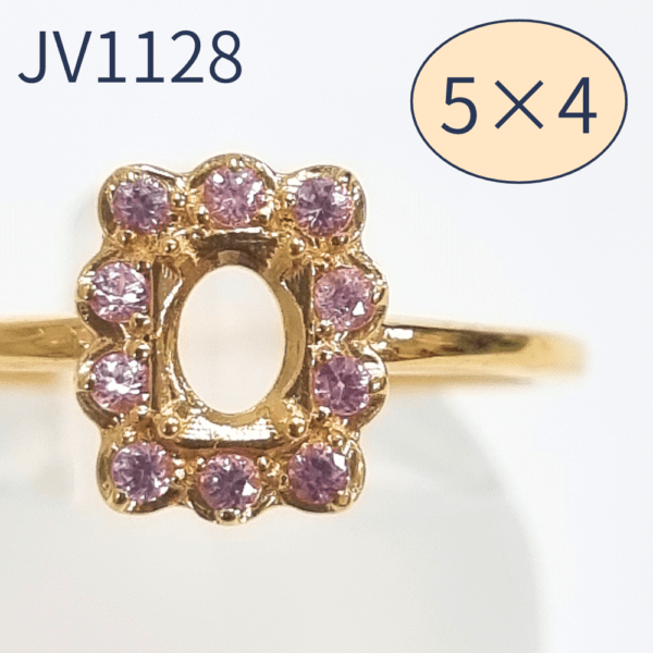 【セミオーダー加工】JV1128加工　色石取巻(ＪＶＦｅｓ①）