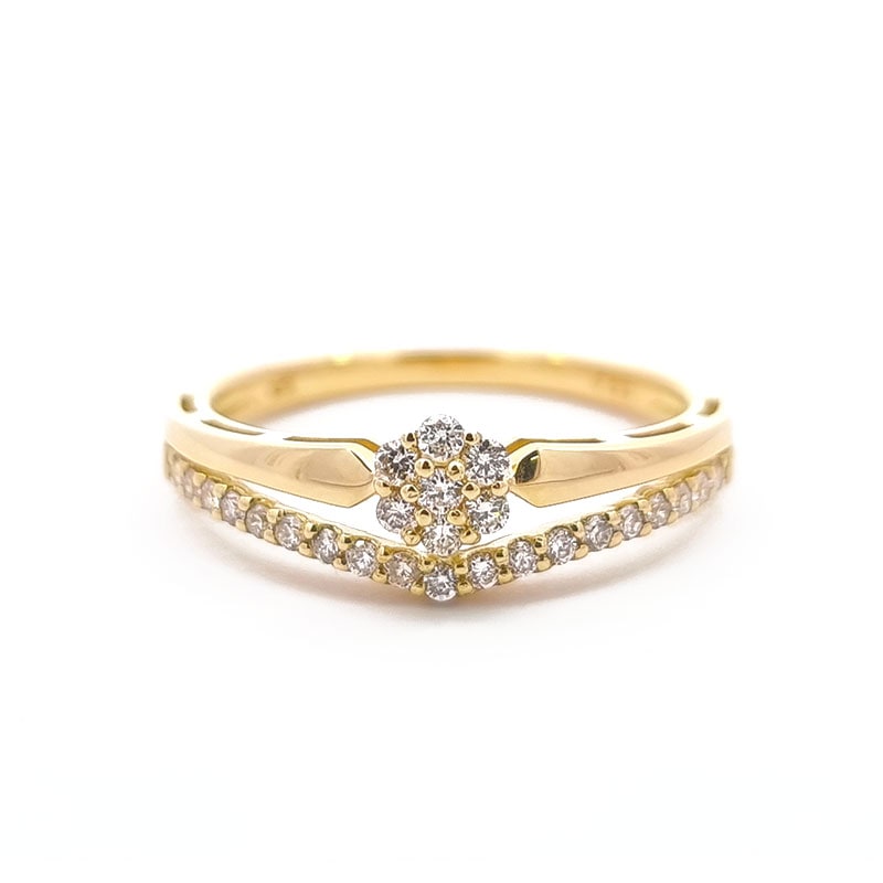 K18YG ダイヤモンド リング