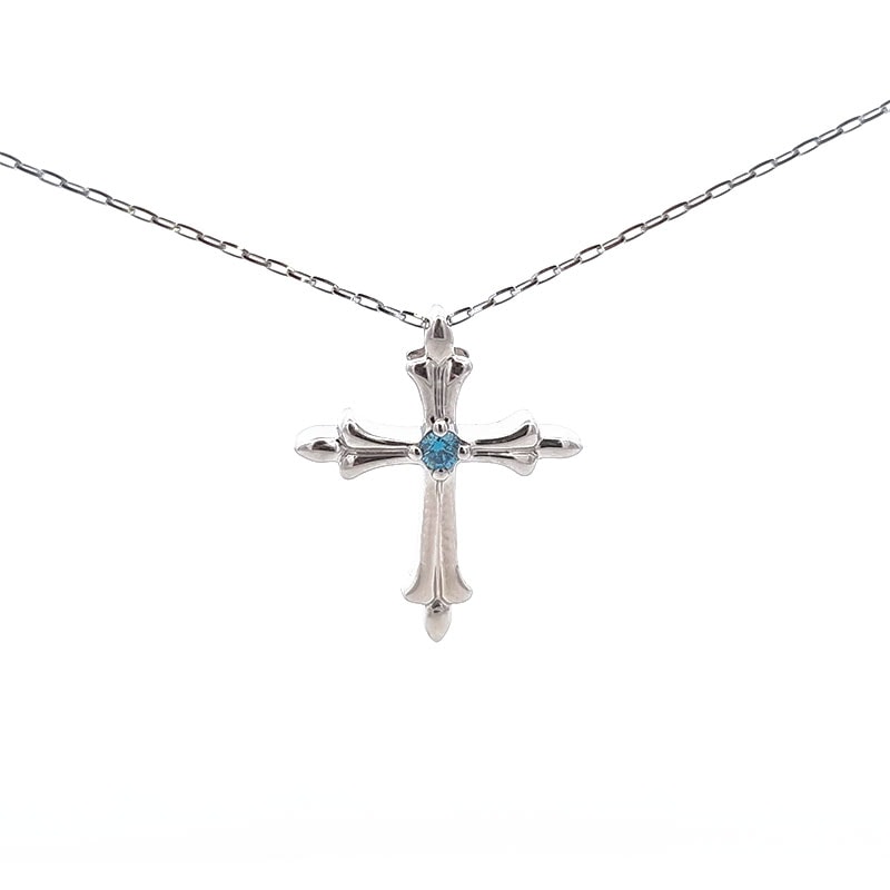 PT950 トリートブルーダイヤモンド ペンダントネックレス