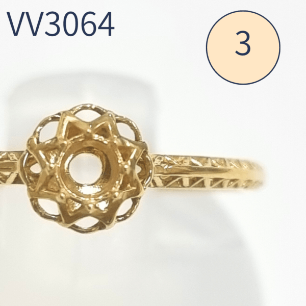【セミオーダー加工】VV3064加工　フラワーモチーフ