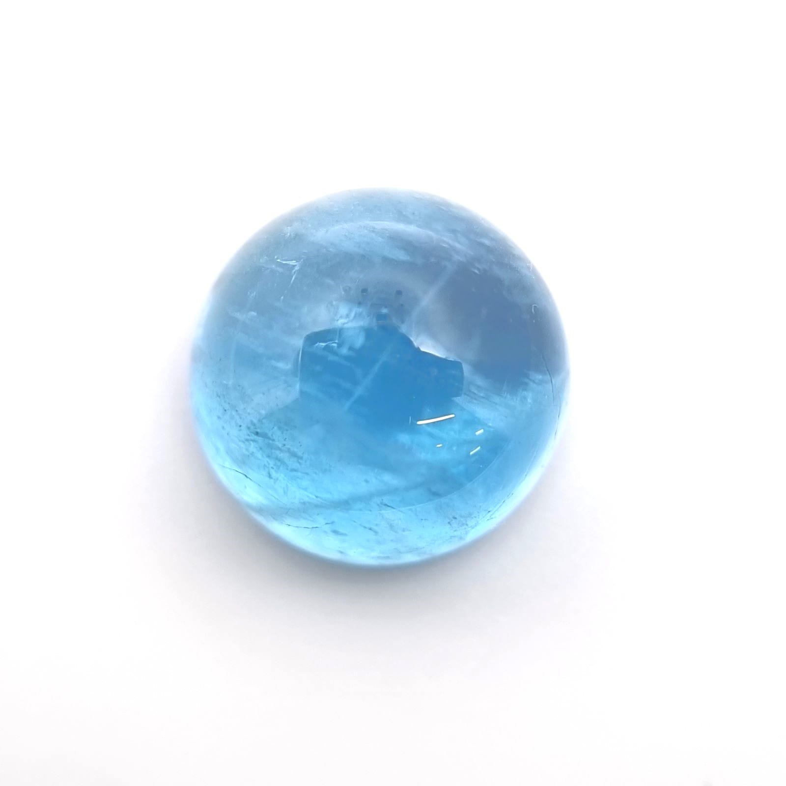 10005619：アクアマリン RD CAB 12.2ｍｍ 7.69ct