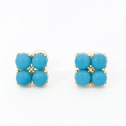 トルコ石 ピアス K18YG