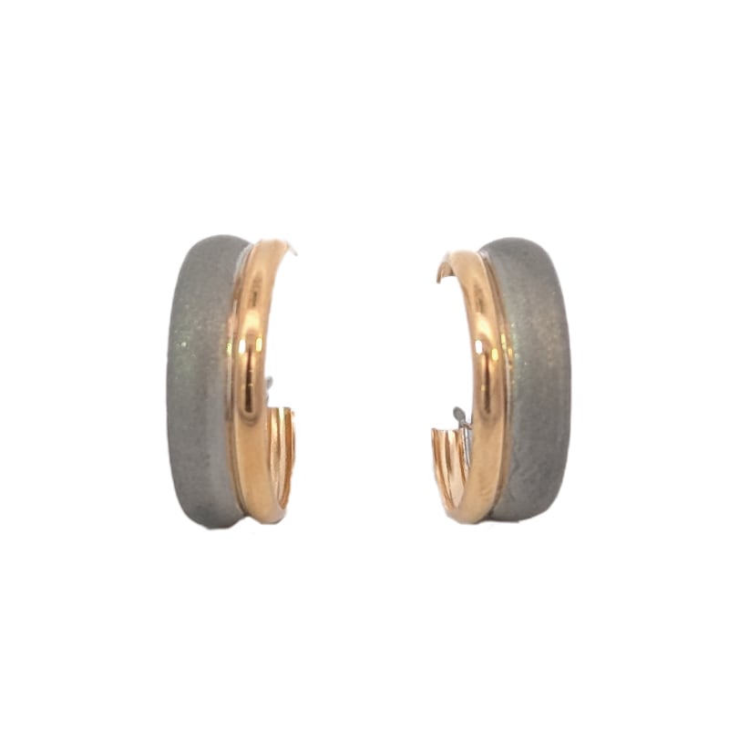 K18YG PT 地金コンビ フープピアス | | JEWELRY VALLEY｜ジュエリー