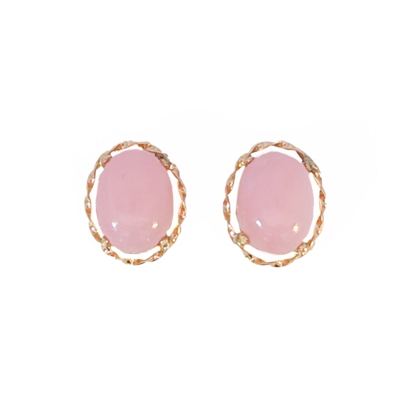 K18YG ピンクオパール ピアス