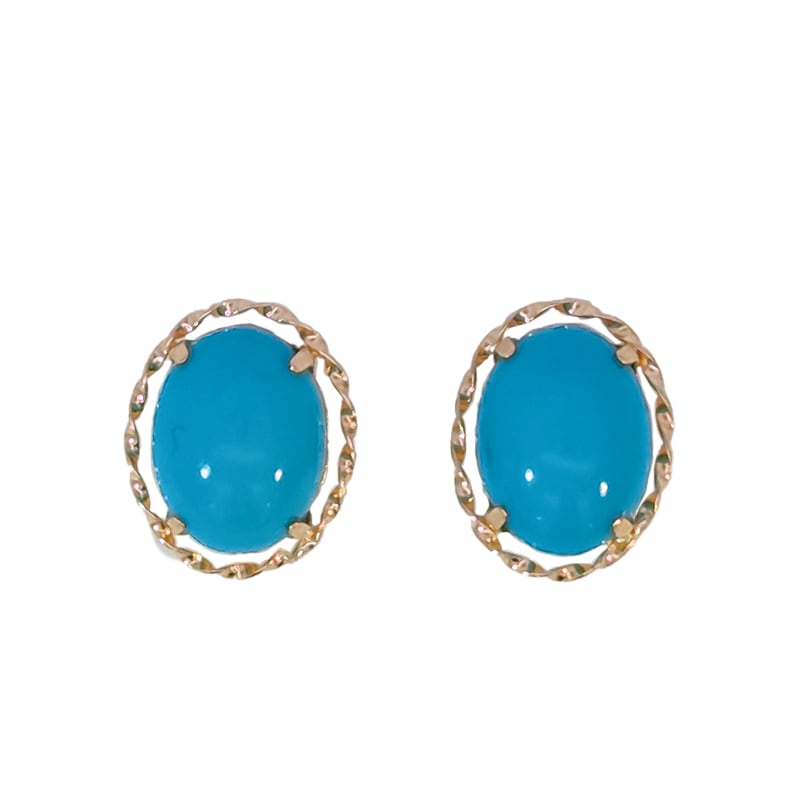 K18YG トルコ石ピアス | | JEWELRY VALLEY｜ジュエリーバレー