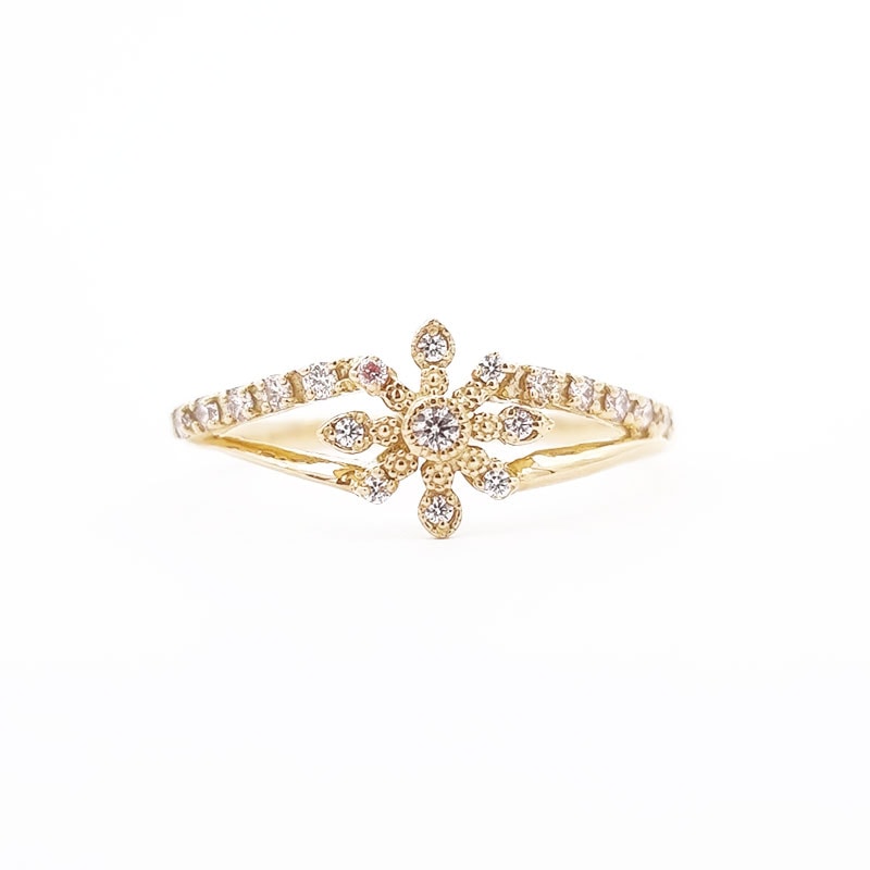 K18YG ダイヤモンド リング