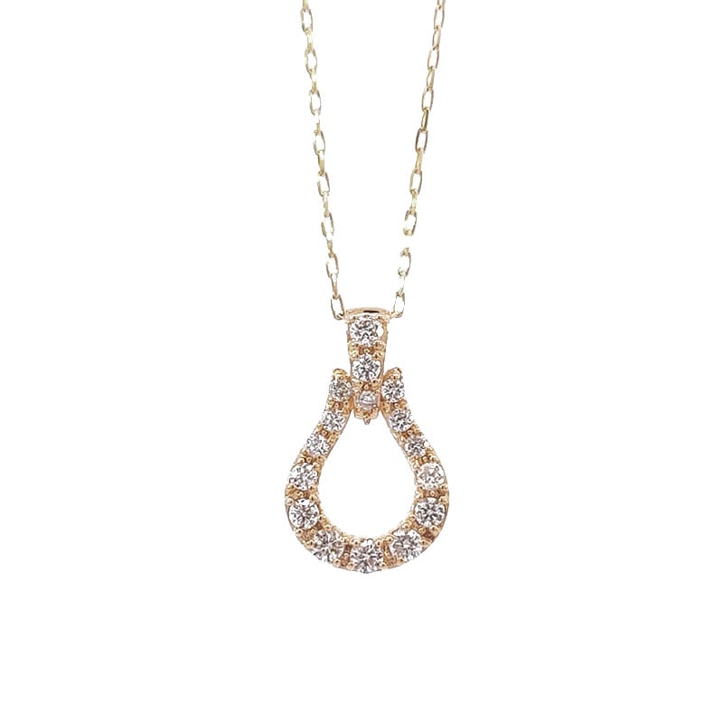 K18YG ダイヤモンド ペンダントネックレス