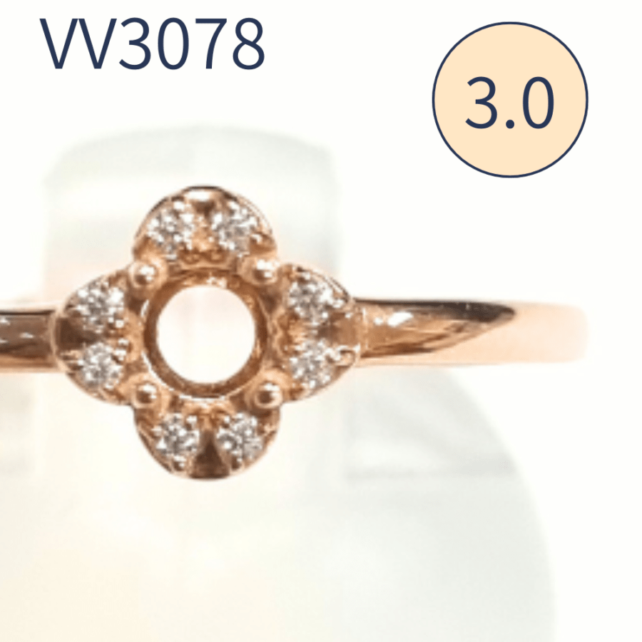 【セミオーダー加工】VV3078加工　お花十字置き(菱形)