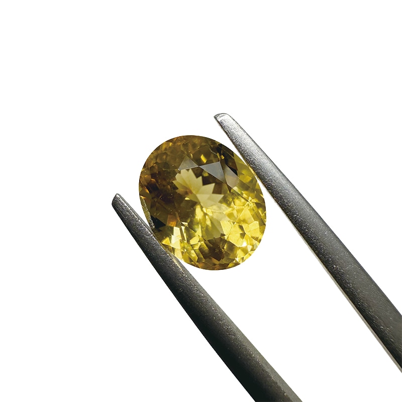 10008521：イエローベリル　OV　7.9×6.3ｍｍ 1.30ct