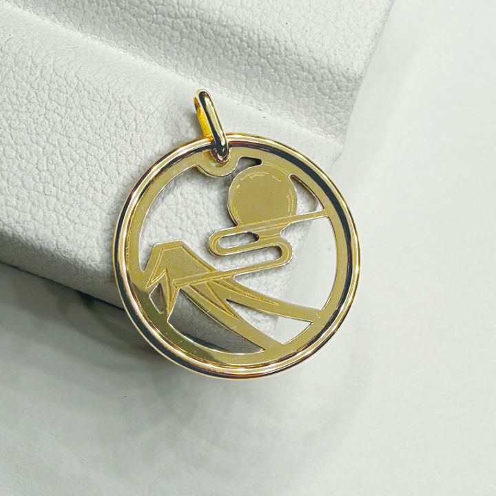 透かし　レーザーコイン『富士山と月』Sサイズ