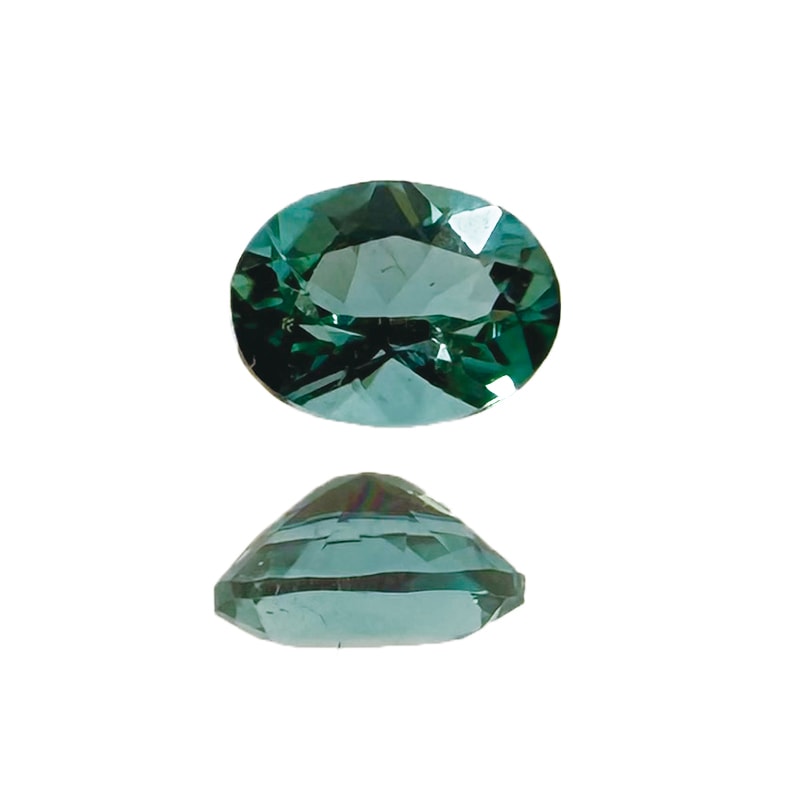 10002375：非加熱パライバトルマリン(ブラジル産)　2.7×2.1ｍｍｍ　0.05ct(AIGS付き)