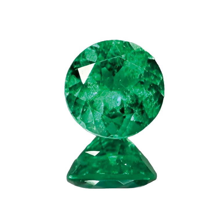 10009885：エメラルド（コロンビア産・宝石貴金属ソーティング付き） RD 3.95×3.94mm 0.221ct