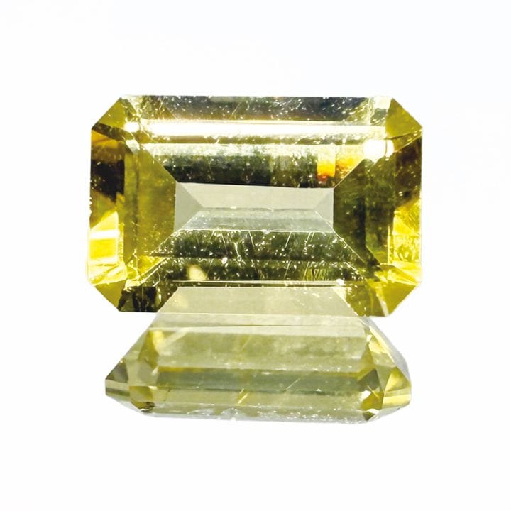 10009799：カナリートルマリン　日独ソーティング付き　　EM　6.06×4.01ｍｍ　0.574ct　