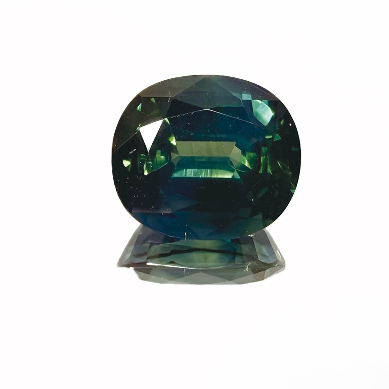 10009673：サファイア 9.6×8.5mm 3.78ct