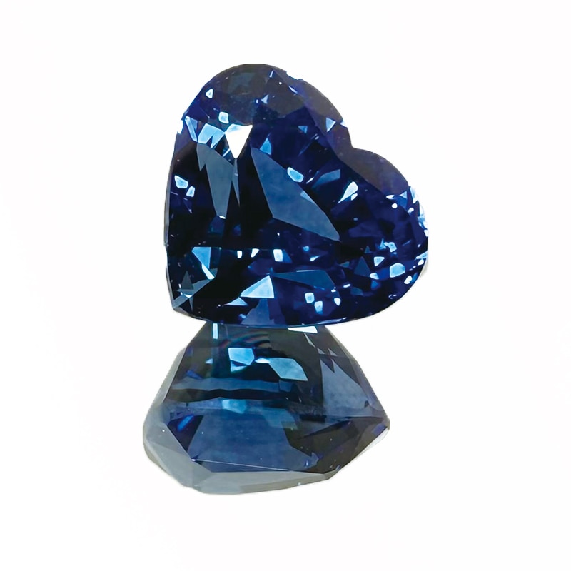 10008114：コーンフラワーサファイア 6.4×5.8mm 1.33ct　AIGS鑑別書付き