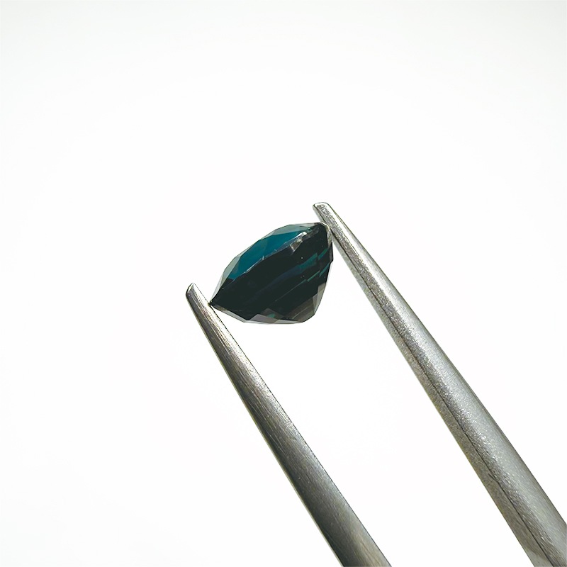 10008676：ラグーントルマリン(日独ソーティング付き)　OV　7.07×5.82ｍｍ　1.249ct