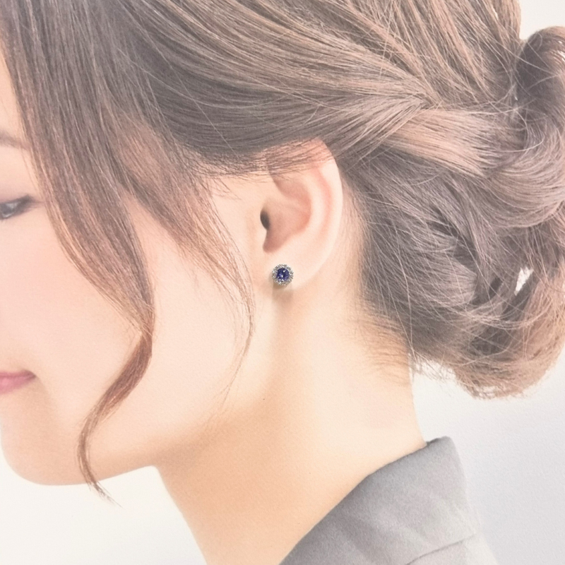 PT950 タンザナイト ピアス