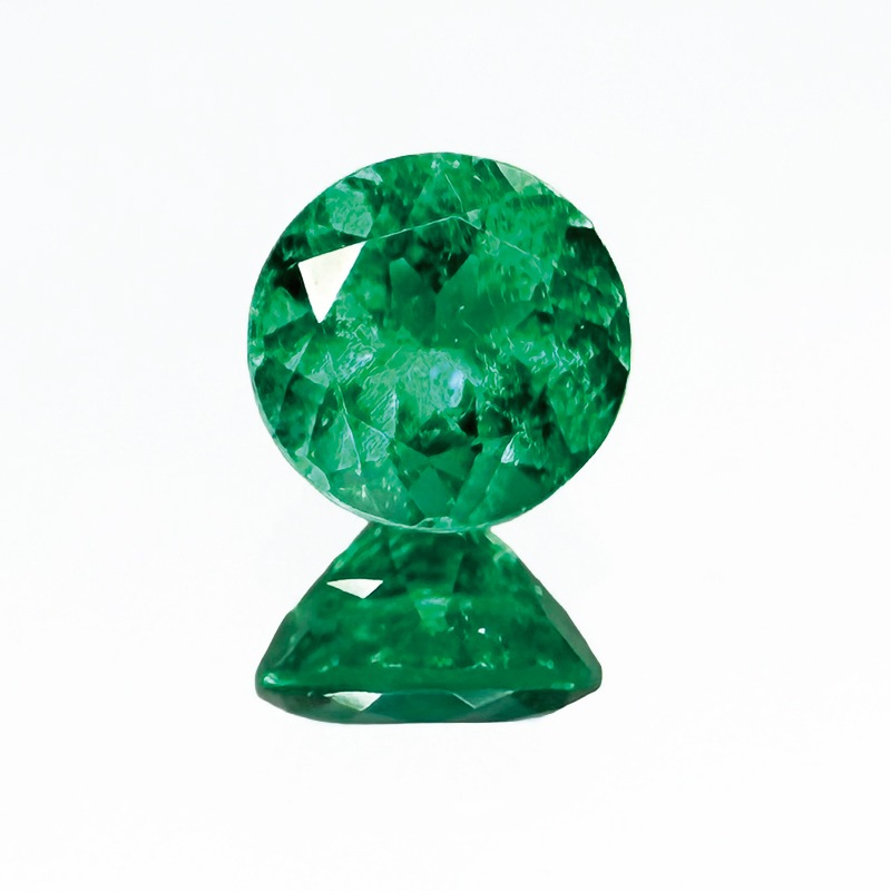 10009885：エメラルド（コロンビア産・宝石貴金属ソーティング付き） RD 3.95×3.94mm 0.221ct