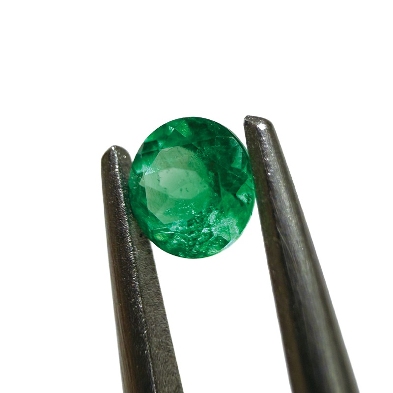 10009885：エメラルド（コロンビア産・宝石貴金属ソーティング付き） RD 3.95×3.94mm 0.221ct