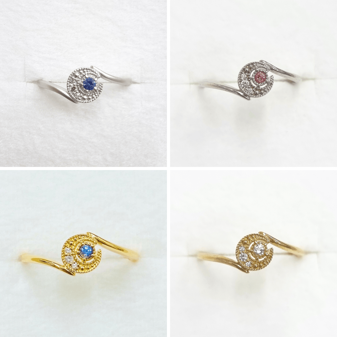 【セミオーダー加工】JV1042加工　月リング