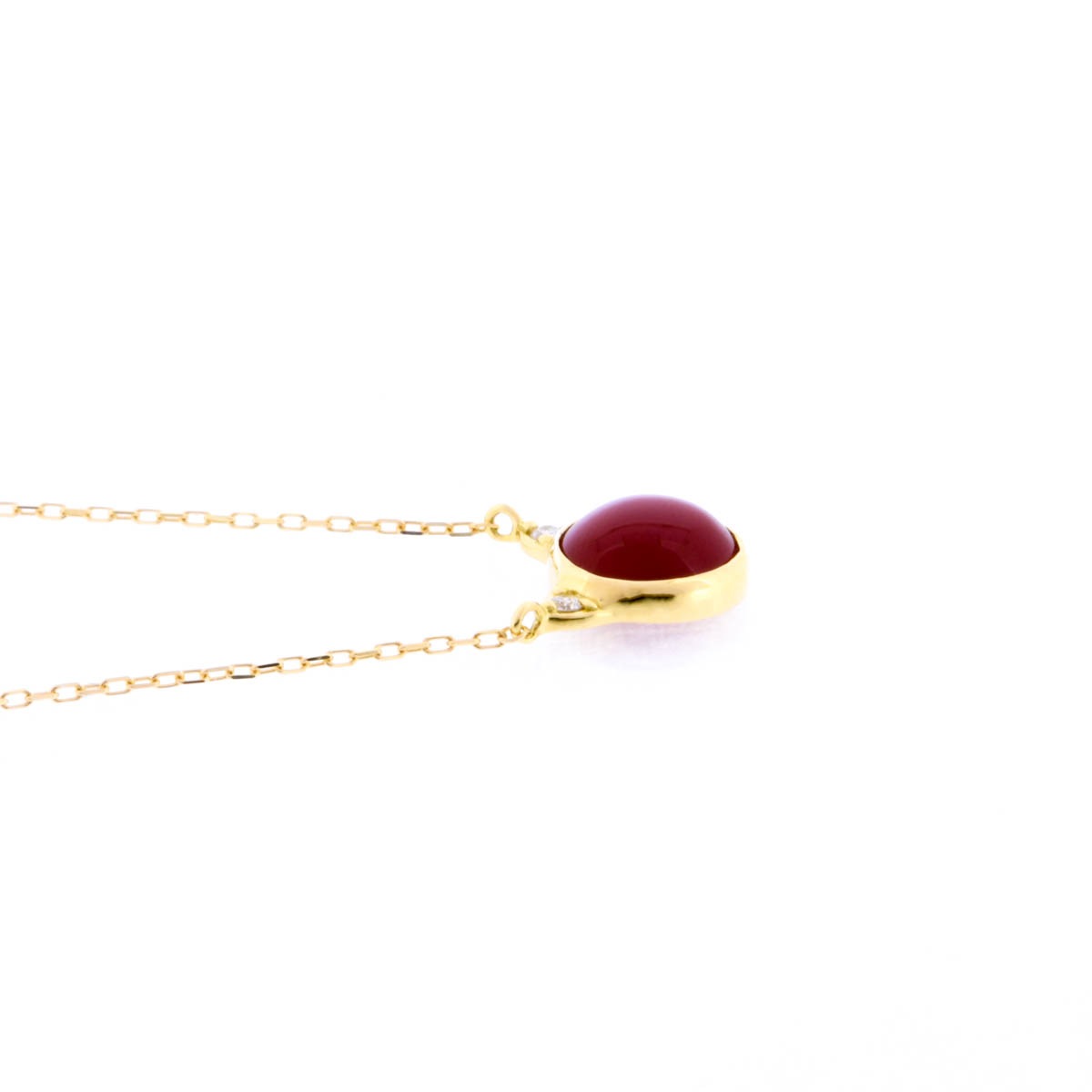 K18YG 赤珊瑚 ペンダント ネックレス ネコ 猫 | | JEWELRY