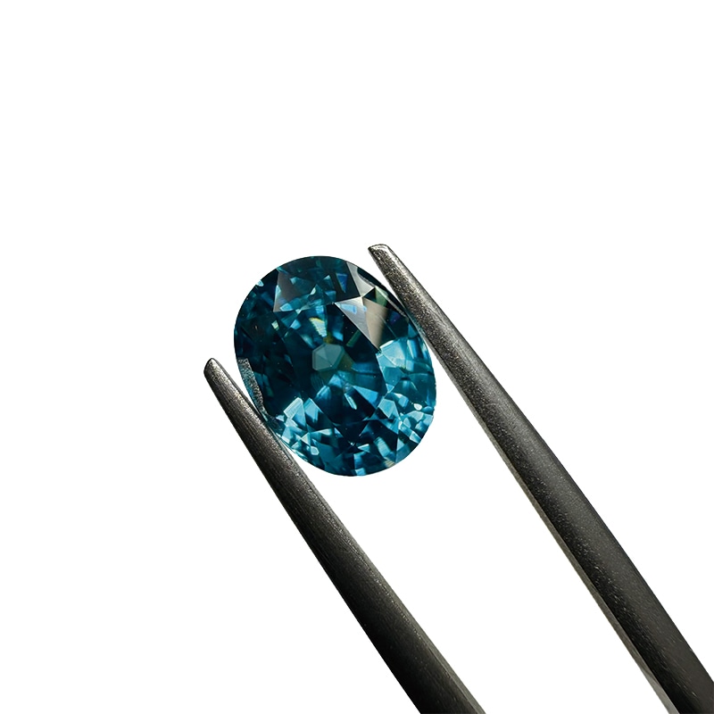 470：ブルージルコン　OV 9.0×7.0ｍｍ 3.49ct