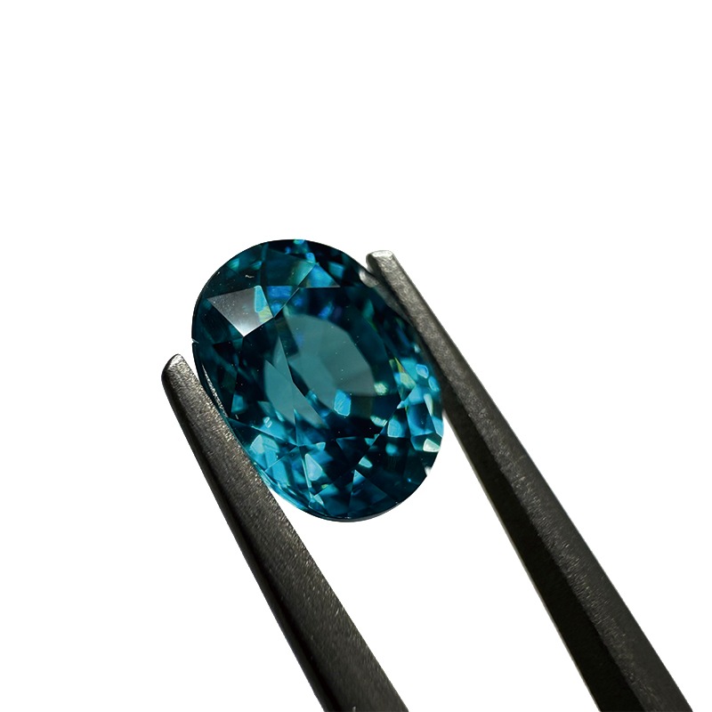 470：ブルージルコン　OV 9.0×7.0ｍｍ 3.49ct